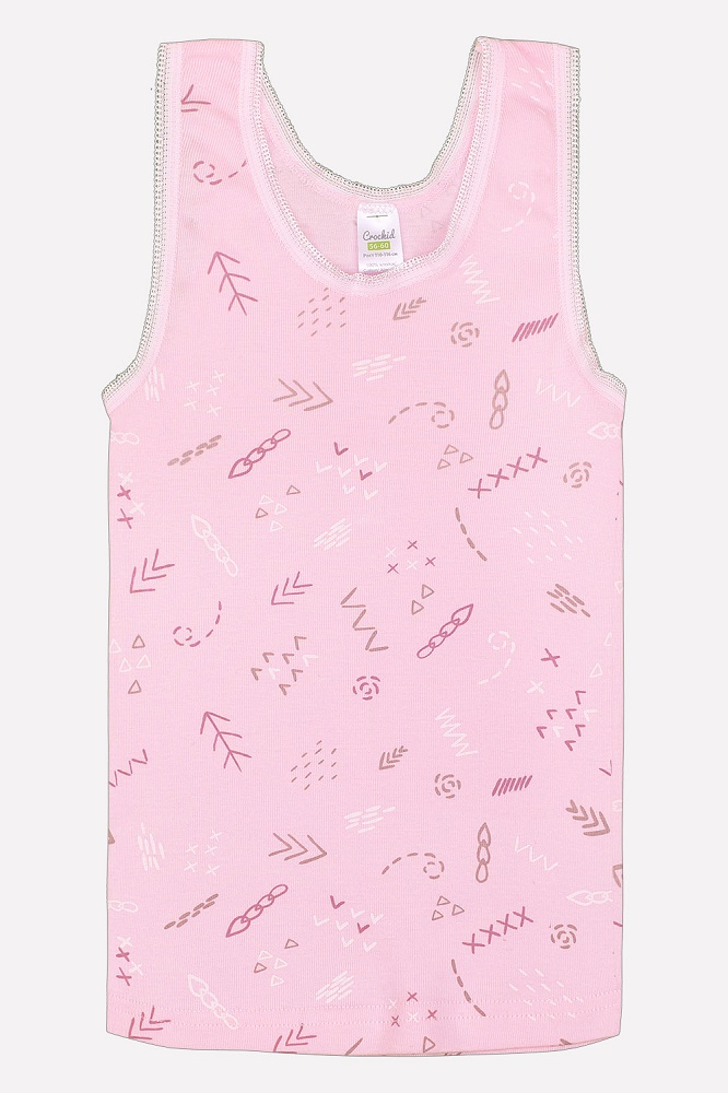 картинка Майка для девочки Crockid К 1077 стежки на розовом от магазина детских товаров ALiSa