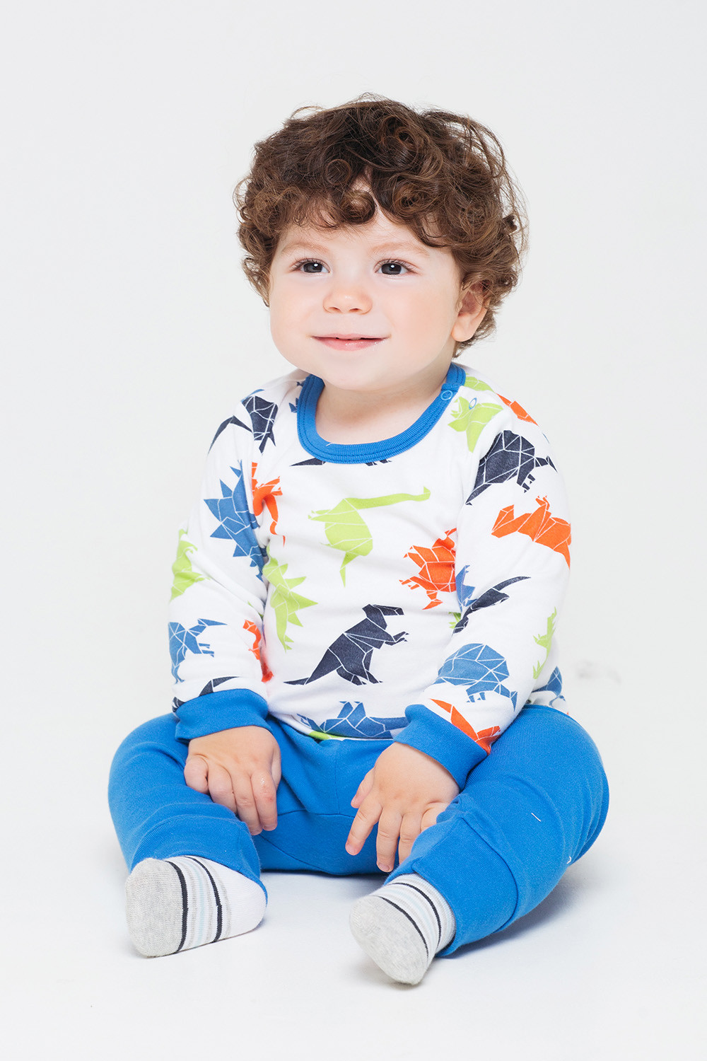 картинка Джемпер для мальчика Crockid К 300727 динозавры на белом от магазина детских товаров ALiSa