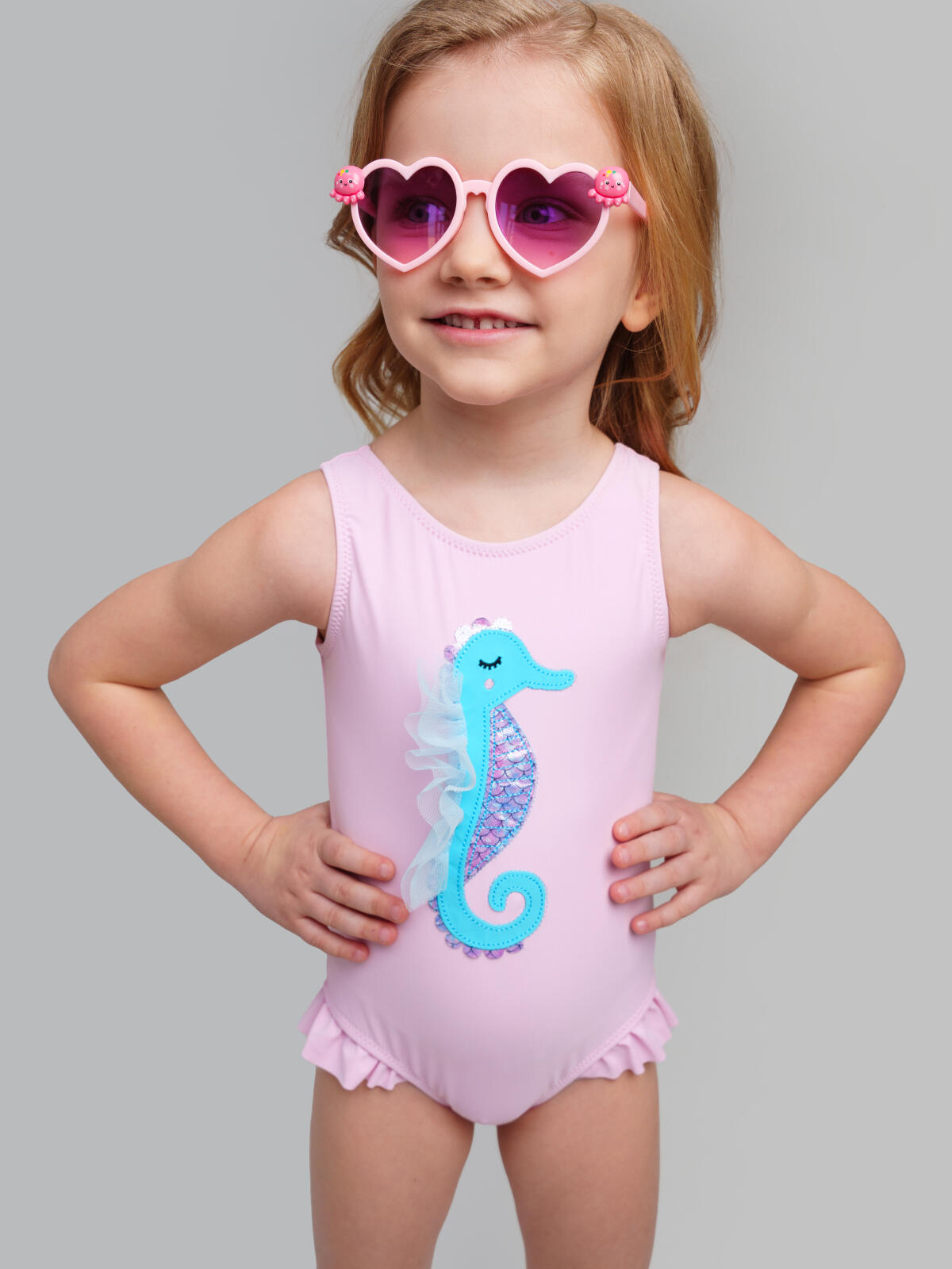 картинка Купальник для девочки PL 12522406 Светло-розовый от магазина детских товаров ALiSa