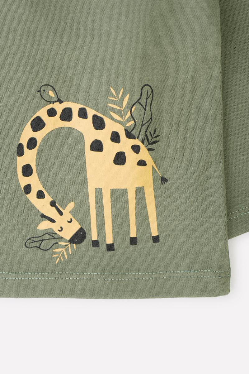 картинка Джемпер для мальчика Crockid К 301946 зеленый (веселые жирафы) я108 от магазина детских товаров ALiSa