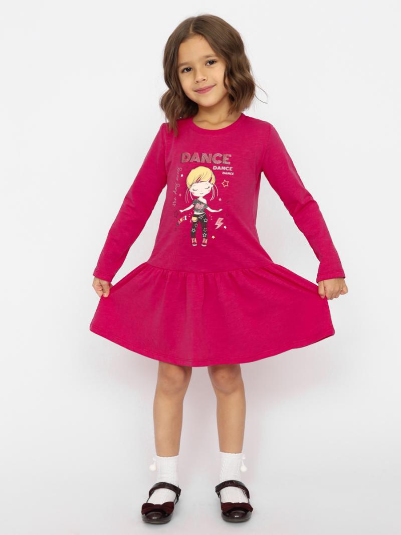 картинка Платье для девочки Сherubino CWKG 63276-46-331 Циклама от магазина детских товаров ALiSa