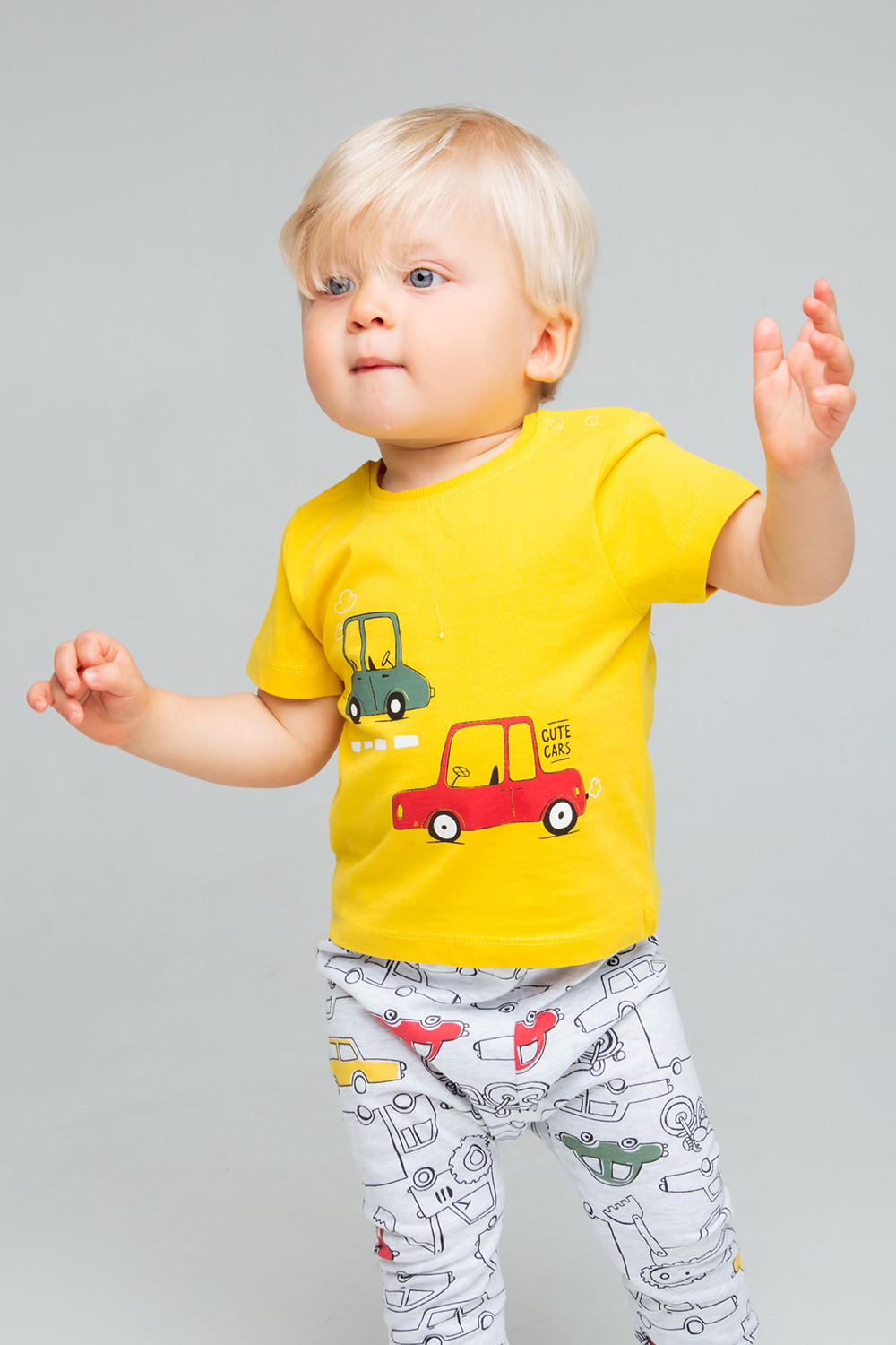 картинка Футболка для мальчика Crockid К 300871 горчица (машинки) от магазина детских товаров ALiSa