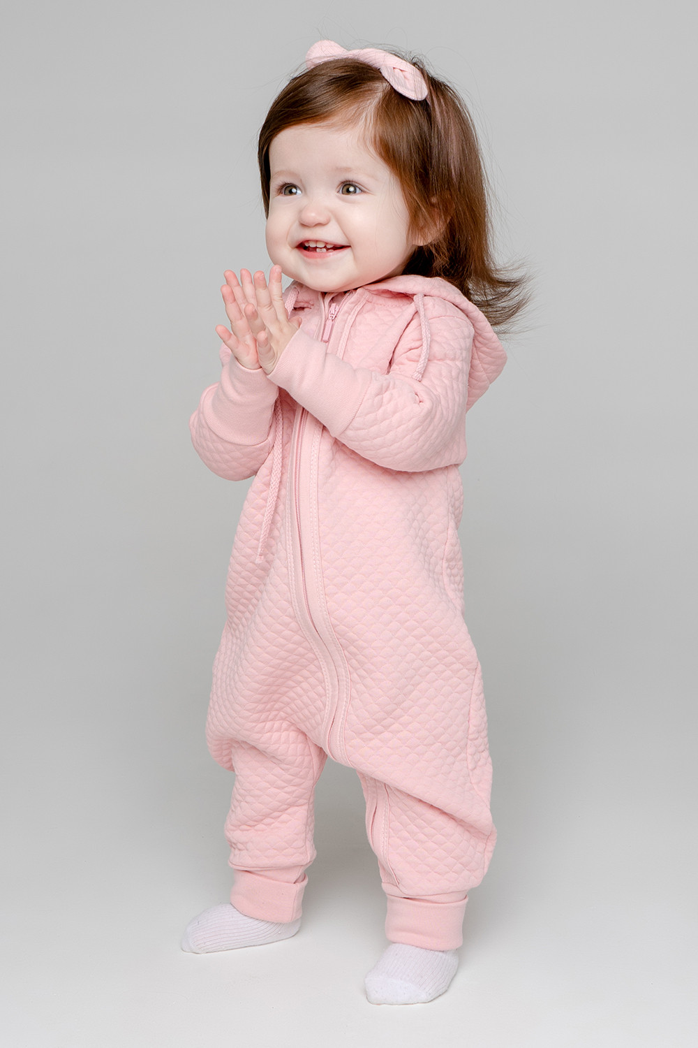 картинка Комбинезон для девочки Crockid К 6440 розовый жемчуг (ёжики) я113 от магазина детских товаров ALiSa
