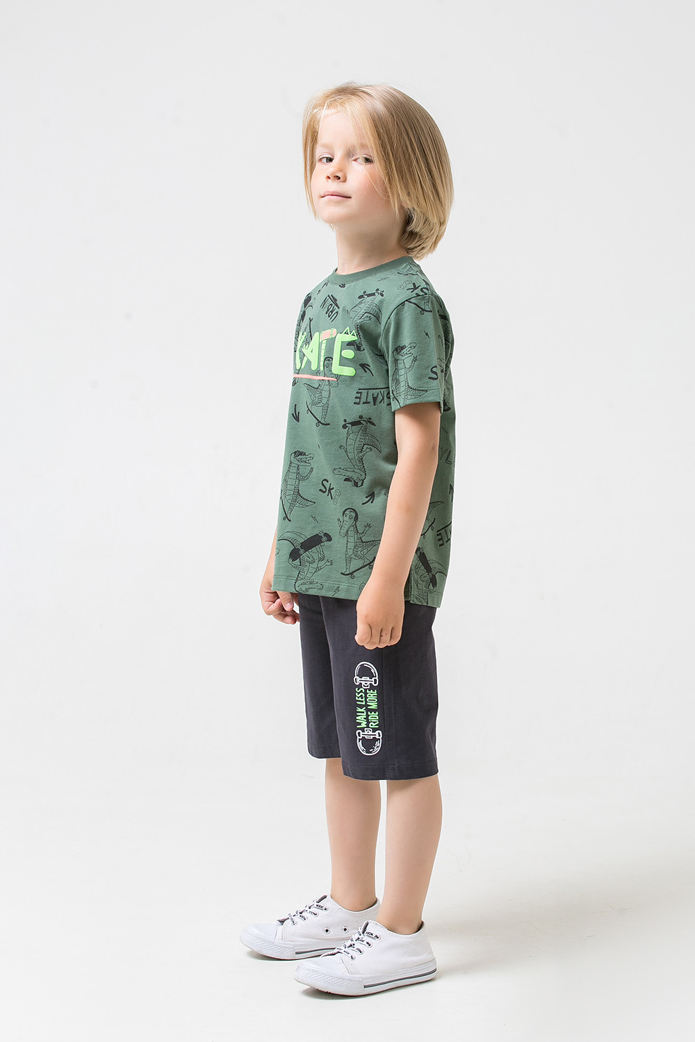 картинка Футболка для мальчика Crockid К 301284 лесной мох, крокодилы к1261 от магазина детских товаров ALiSa