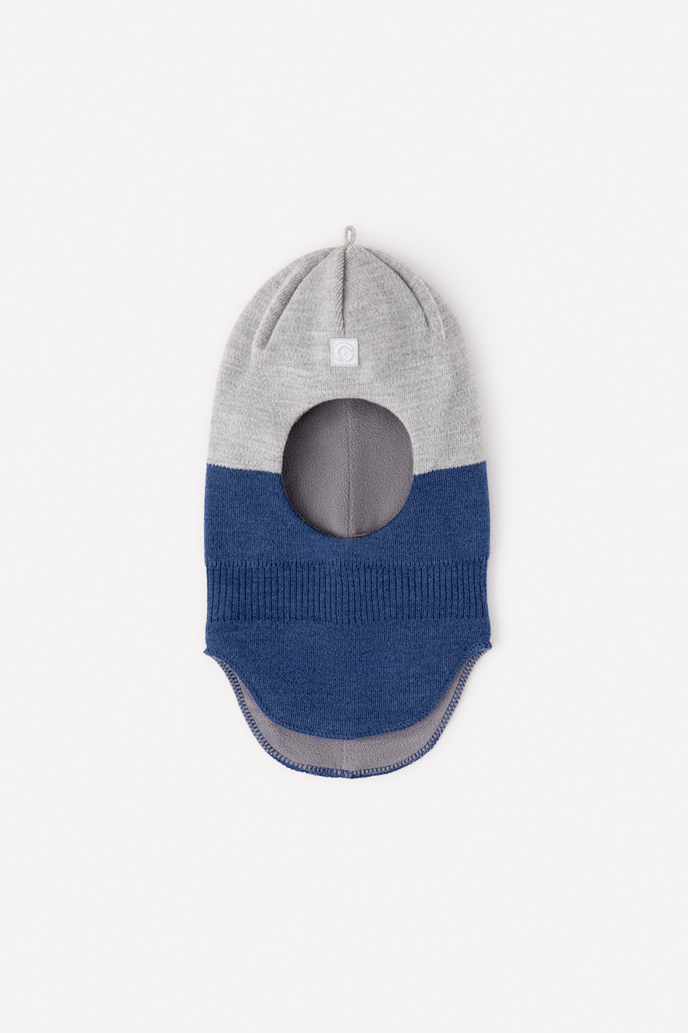 картинка Шапка-шлем для мальчика Crockid КВ 20148/21ш синий, светло-серый меланж от магазина детских товаров ALiSa