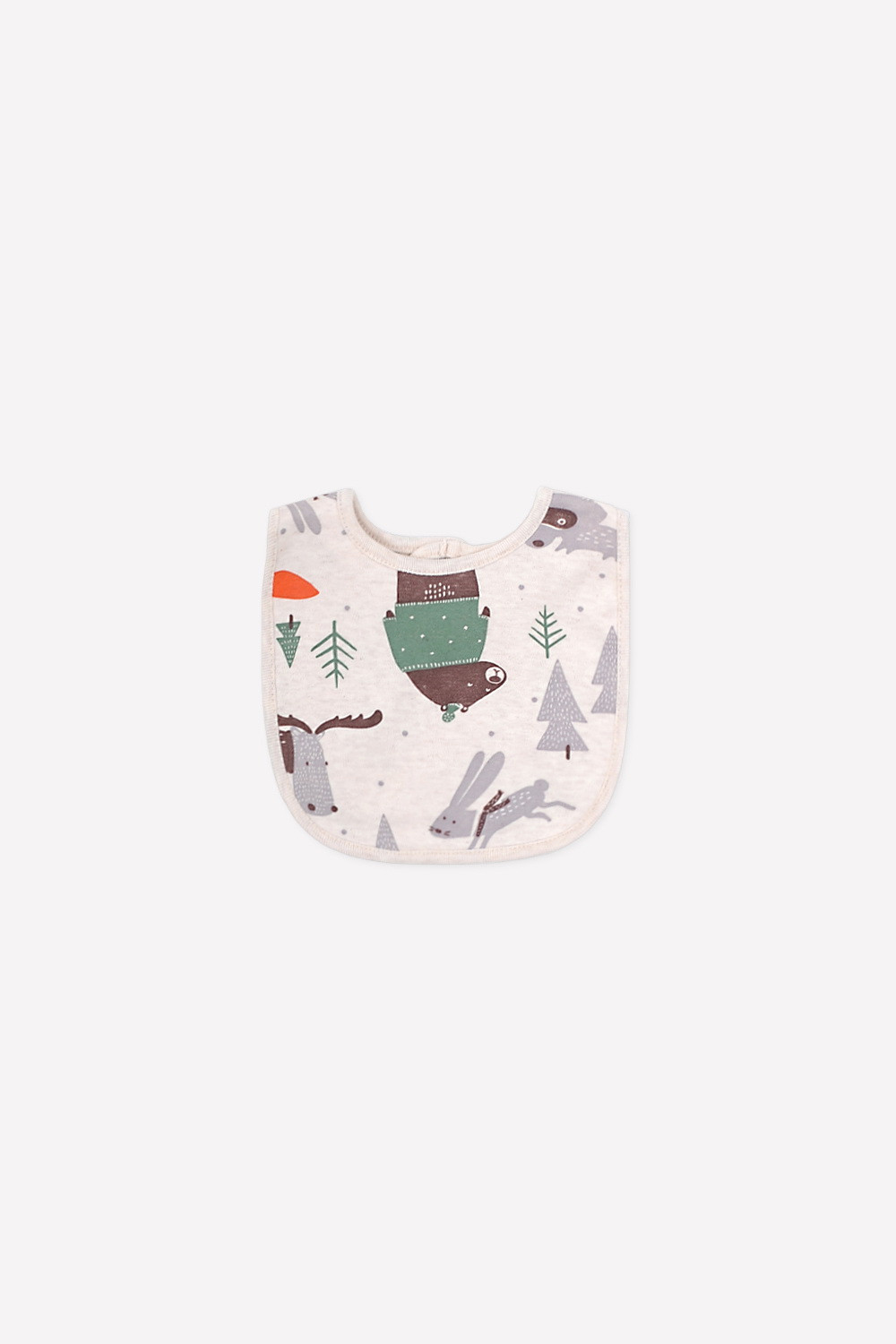 картинка Фартук-нагрудник Crockid К 8526 зима в лесу на светло-бежевом меланже от магазина детских товаров ALiSa