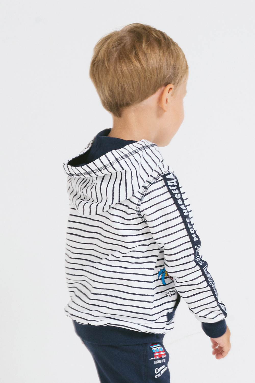 картинка Комплект для мальчика Crockid КР 2654 темно-синяя полоска на сахаре + индиго к242 от магазина детских товаров ALiSa