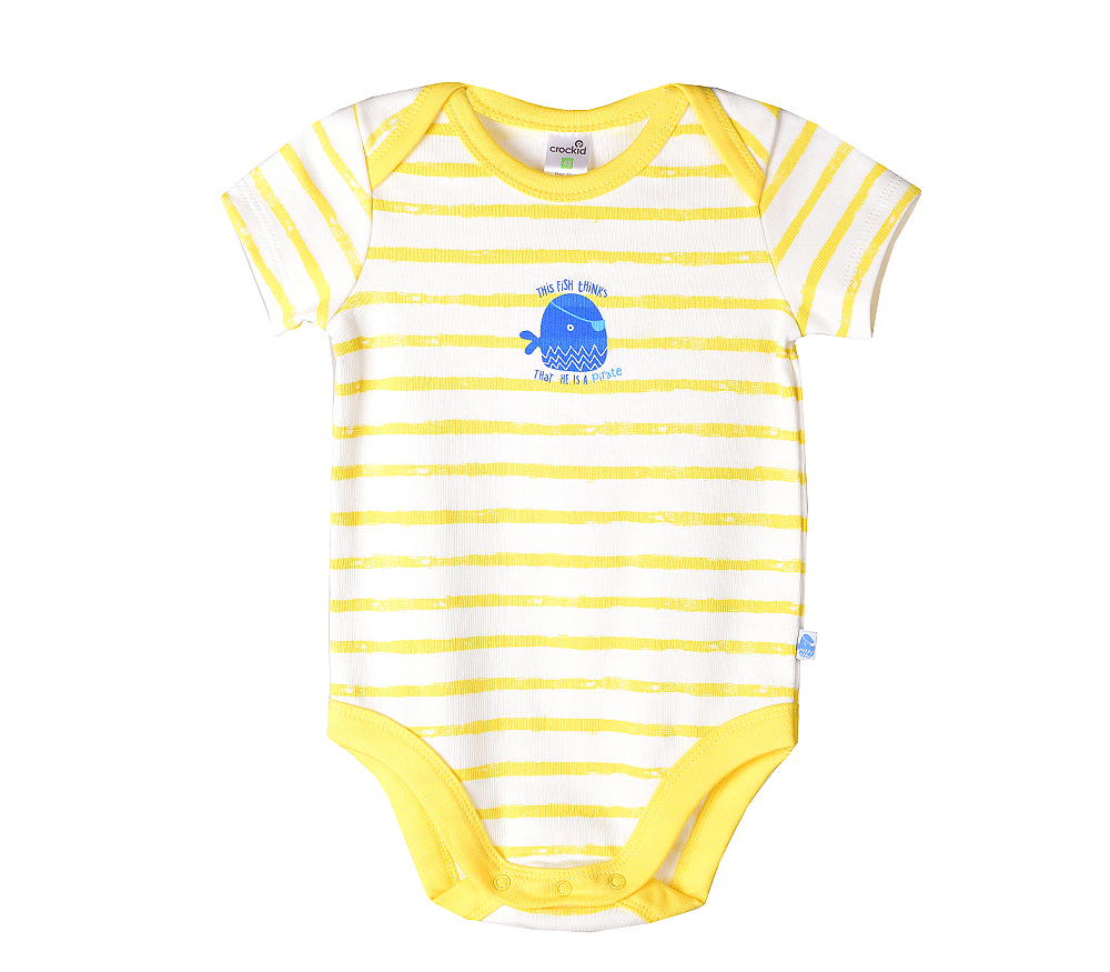 картинка Полукомбинезон детский Crockid К 6013 яр. лимон полоска от магазина детских товаров ALiSa