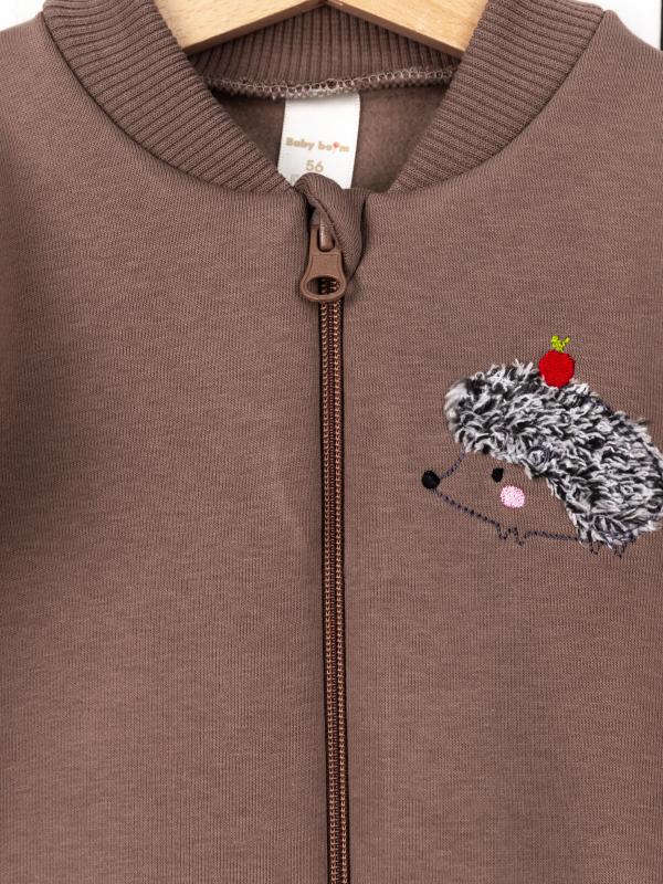 картинка Комбинезон на стопе Baby Boom К381/3-Ф Ёжик тауп-грей от магазина детских товаров ALiSa