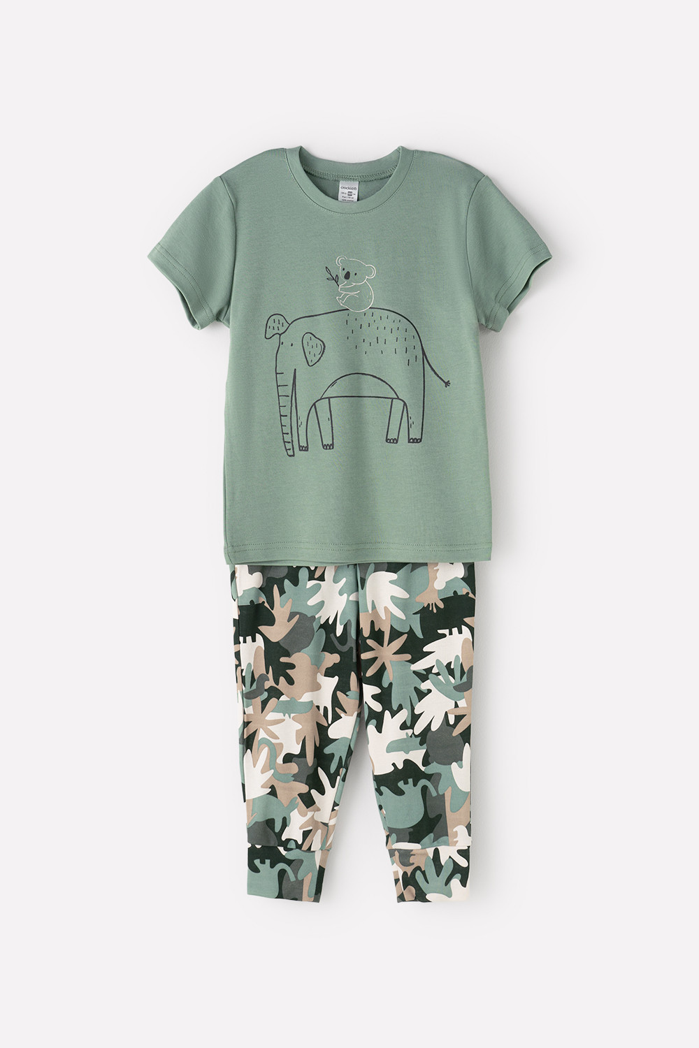 картинка Пижама для мальчика Crockid К 1562 милитари, тропический камуфляж от магазина детских товаров ALiSa