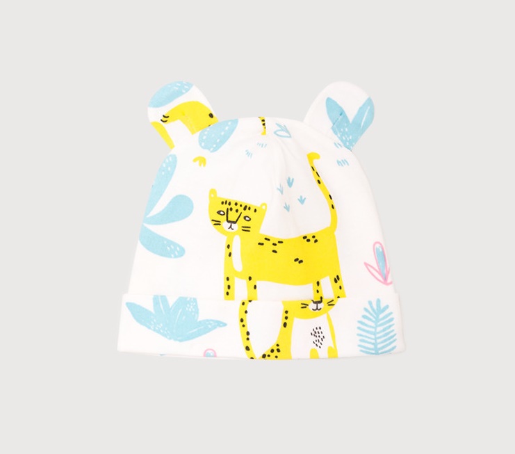 картинка Шапка для девочки Crockid К 8093 маленькие леопарды на сахаре от магазина детских товаров ALiSa
