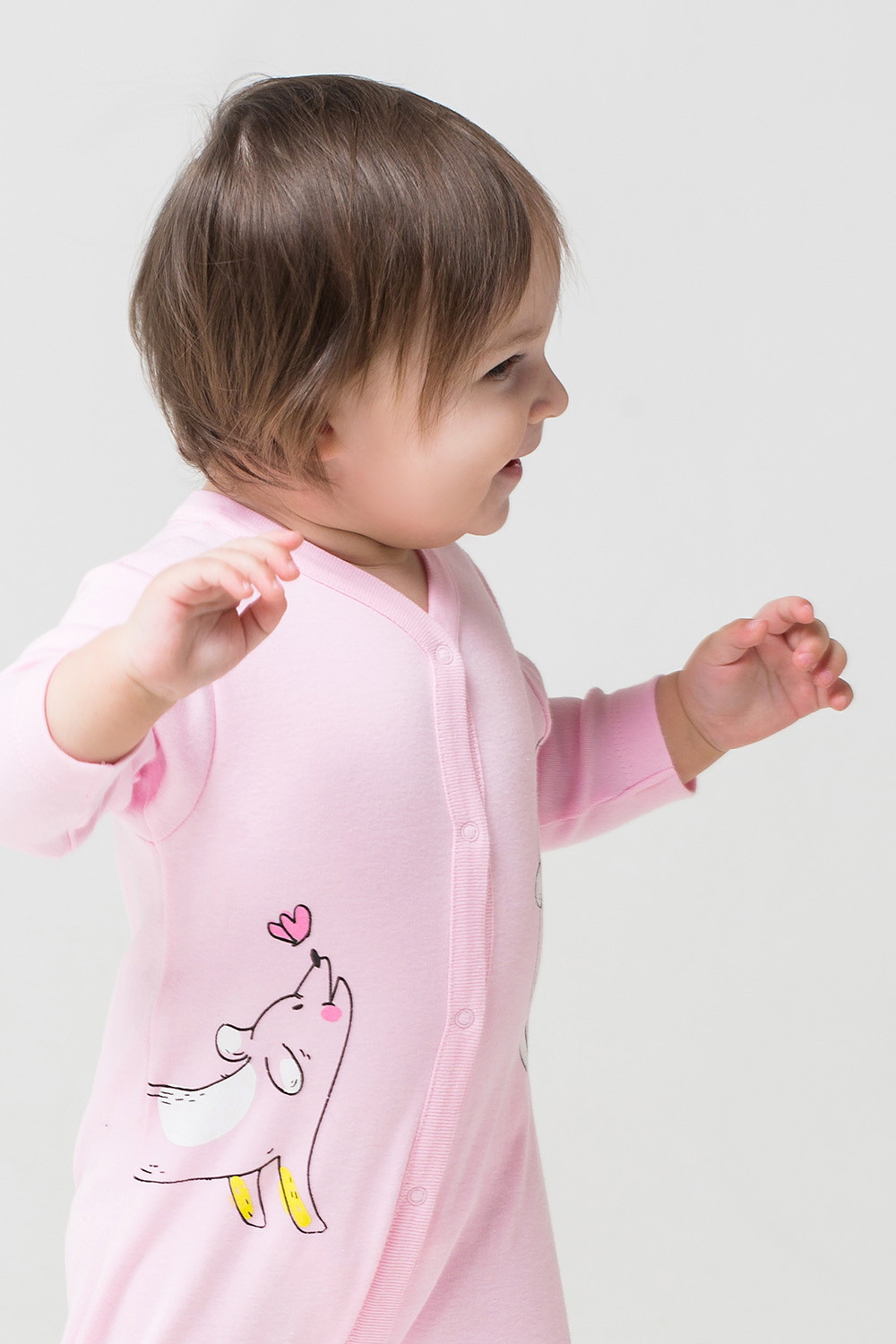 картинка Комбинезон для девочки Crockid К 6025 розовое облако (пушистики) от магазина детских товаров ALiSa