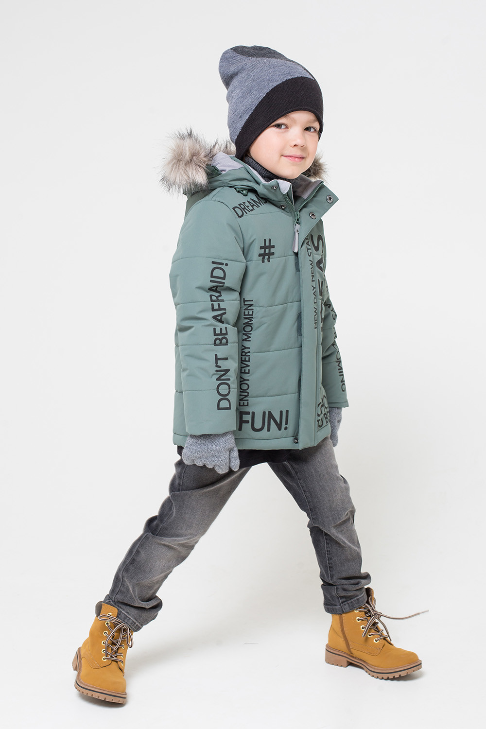 картинка Куртка зимняя для мальчика Crockid ВК 36040/2 ГР от магазина детских товаров ALiSa