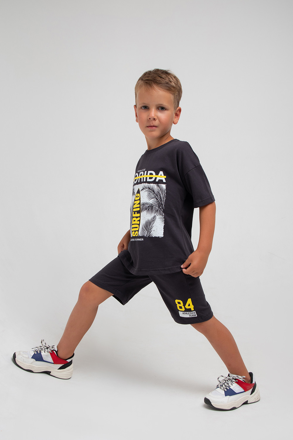 картинка Футболка для мальчика Crockid К 301619 угольный серый к1279 от магазина детских товаров ALiSa