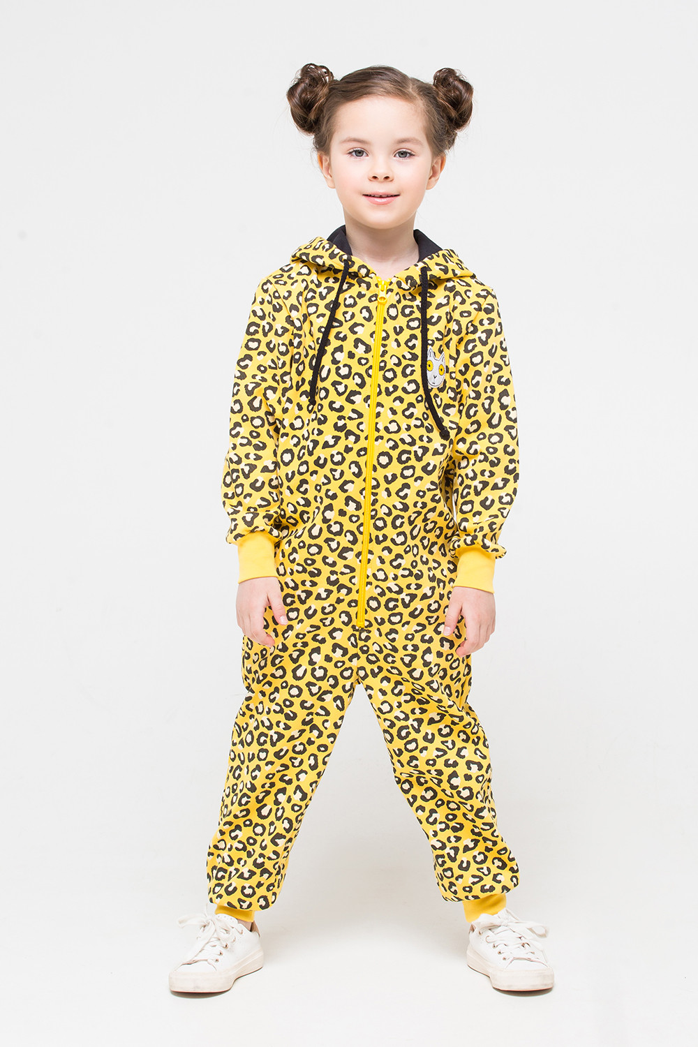 картинка Комбинезон для девочки Crockid КР 6332 желтый, леопард к271 от магазина детских товаров ALiSa