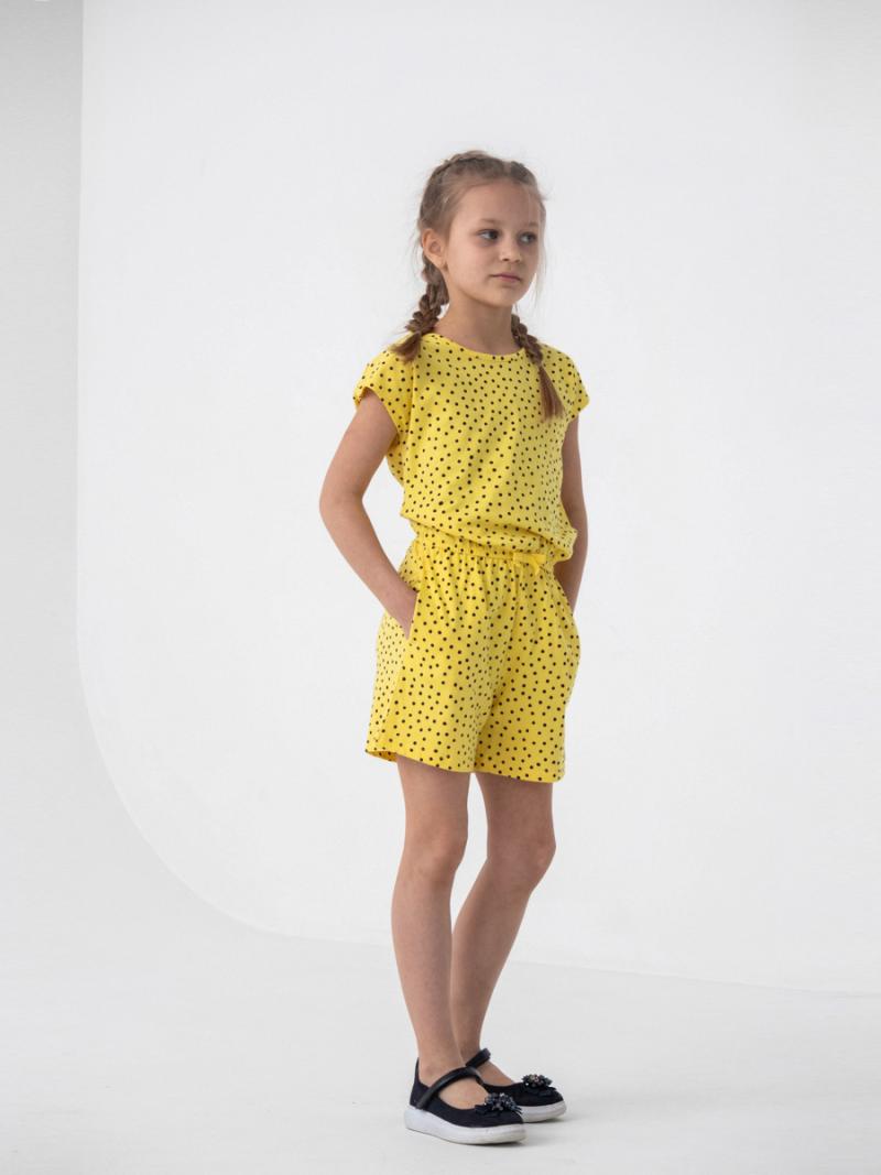 картинка Полукомбинезон для девочки Cherubino CSKG 90095-30-314 Желтый от магазина детских товаров ALiSa