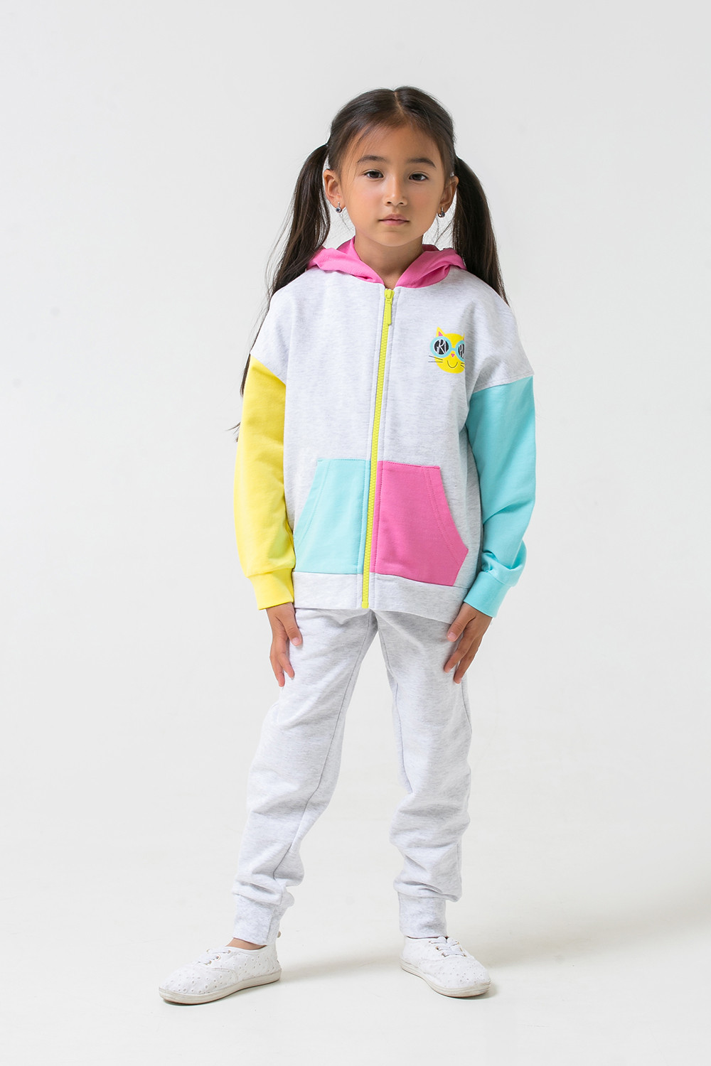 картинка Куртка для девочки Crockid К 301273 светло-серый меланж к1258 от магазина детских товаров ALiSa