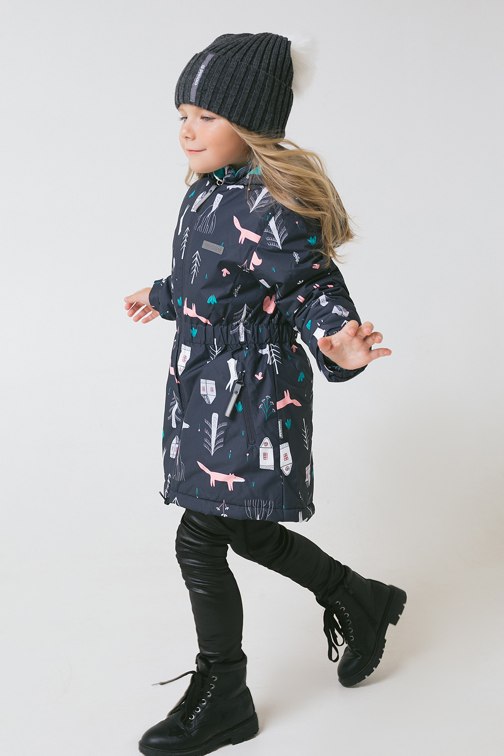 картинка Куртка зимняя для девочки Crockid ВК 38055/н/1 ГР от магазина детских товаров ALiSa