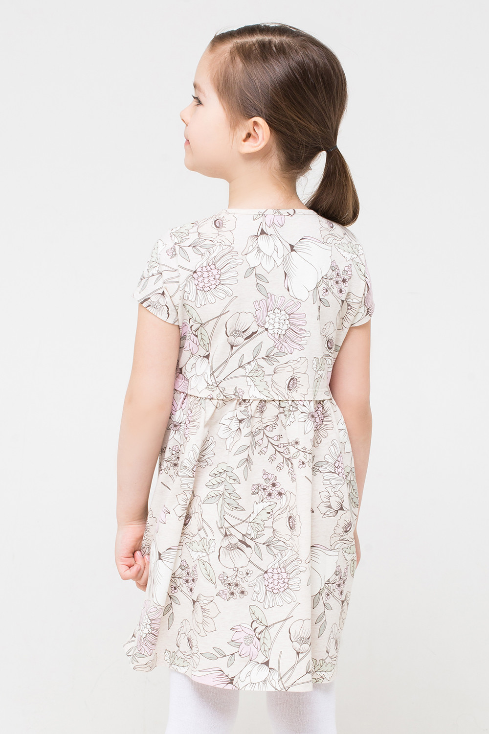 картинка Платье для девочки Crockid КР 5626 светло-бежевый меланж, разноцветие к273 от магазина детских товаров ALiSa