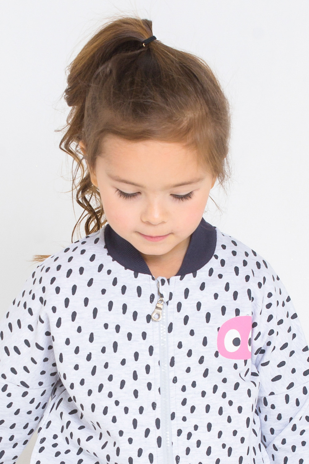 картинка Куртка для девочки Crockid КР 300807 светло-серый меланж, крапинка к227 от магазина детских товаров ALiSa