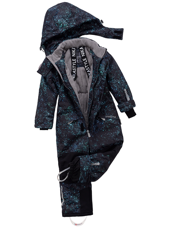 картинка Комбинезон зимний для мальчика NIKASTYLE 8з5324 Черный бирюза от магазина детских товаров ALiSa