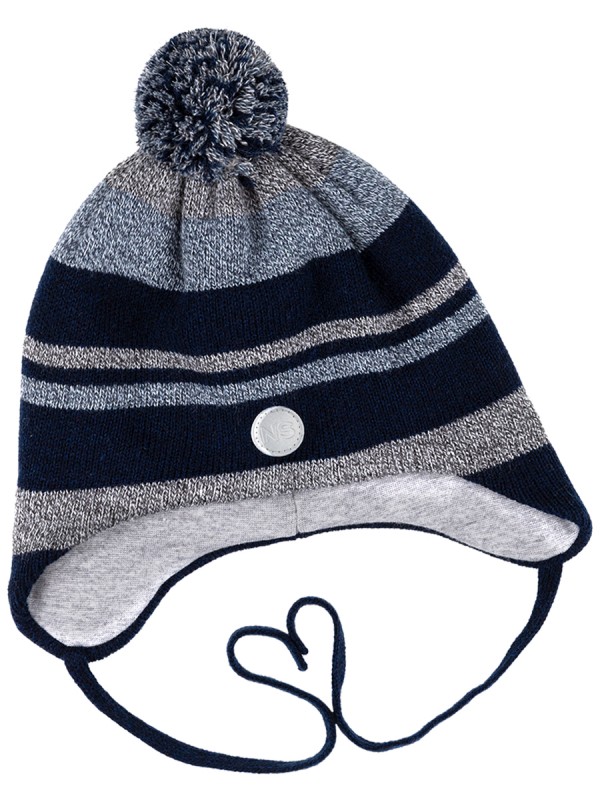 картинка Шапка утепленная для мальчика NIKASTYLE 11з15424 Космос серый от магазина детских товаров ALiSa