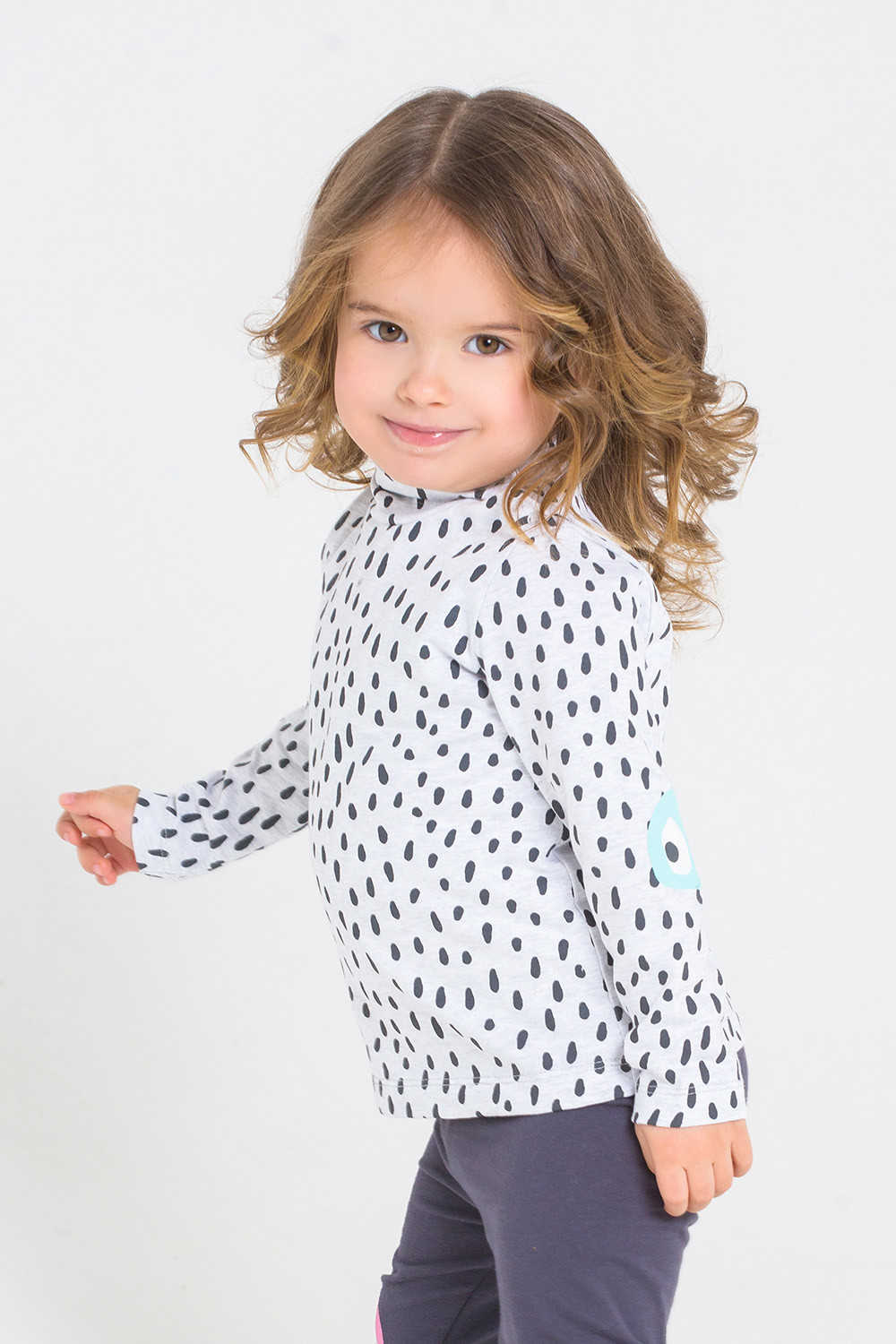 картинка Джемпер для девочки Crockid КР 300805 светло-серый меланж, крапинка к225 от магазина детских товаров ALiSa