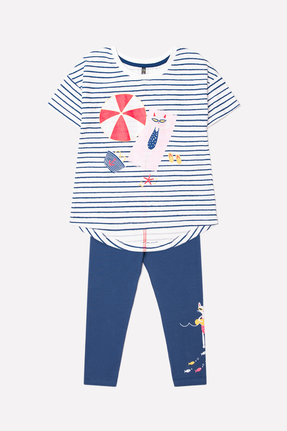 картинка Комплект для девочки Crockid КР 2653 синяя полоска на сахаре + ультрамарин к243 от магазина детских товаров ALiSa