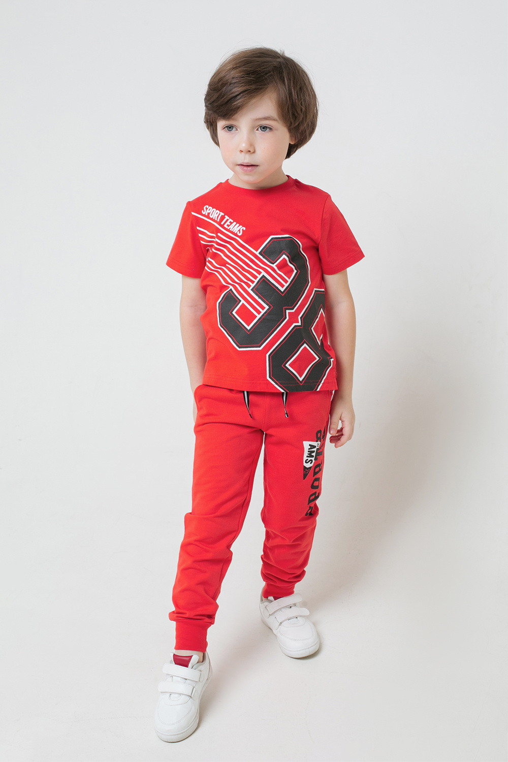 картинка Брюки для мальчика Crockid К 400063 ярко-красный к1277 от магазина детских товаров ALiSa