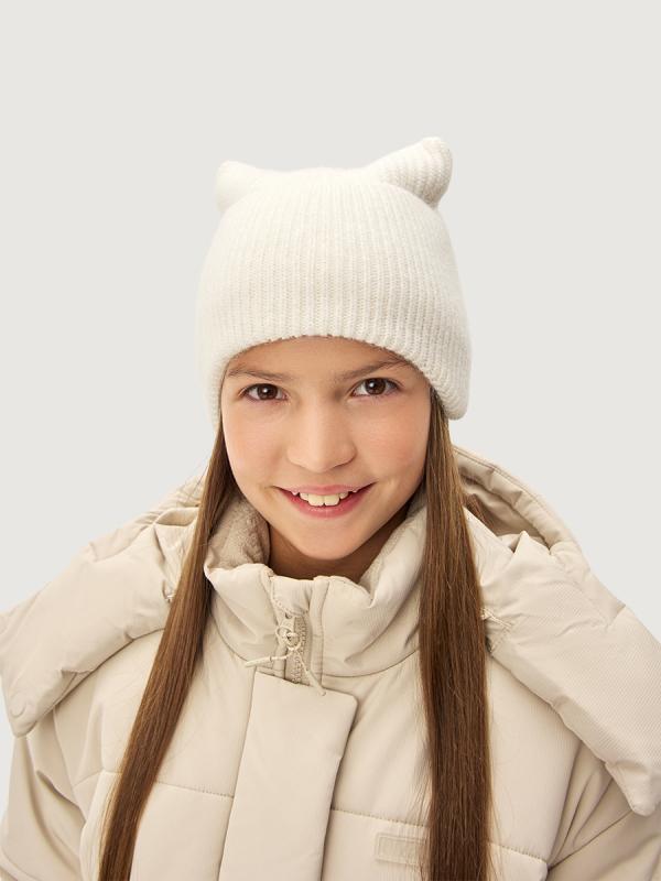 картинка Шапка зимняя для девочки NIKASTYLE 11з16425 Молоко от магазина детских товаров ALiSa