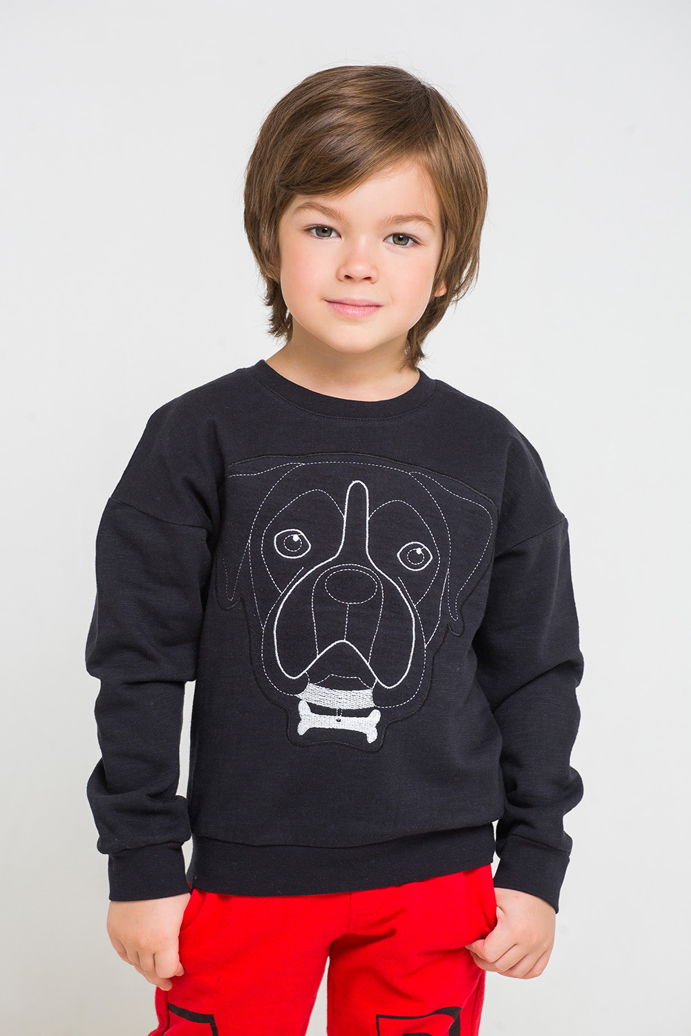 картинка Джемпер для мальчика Crockid КР 300766 черный к214 от магазина детских товаров ALiSa