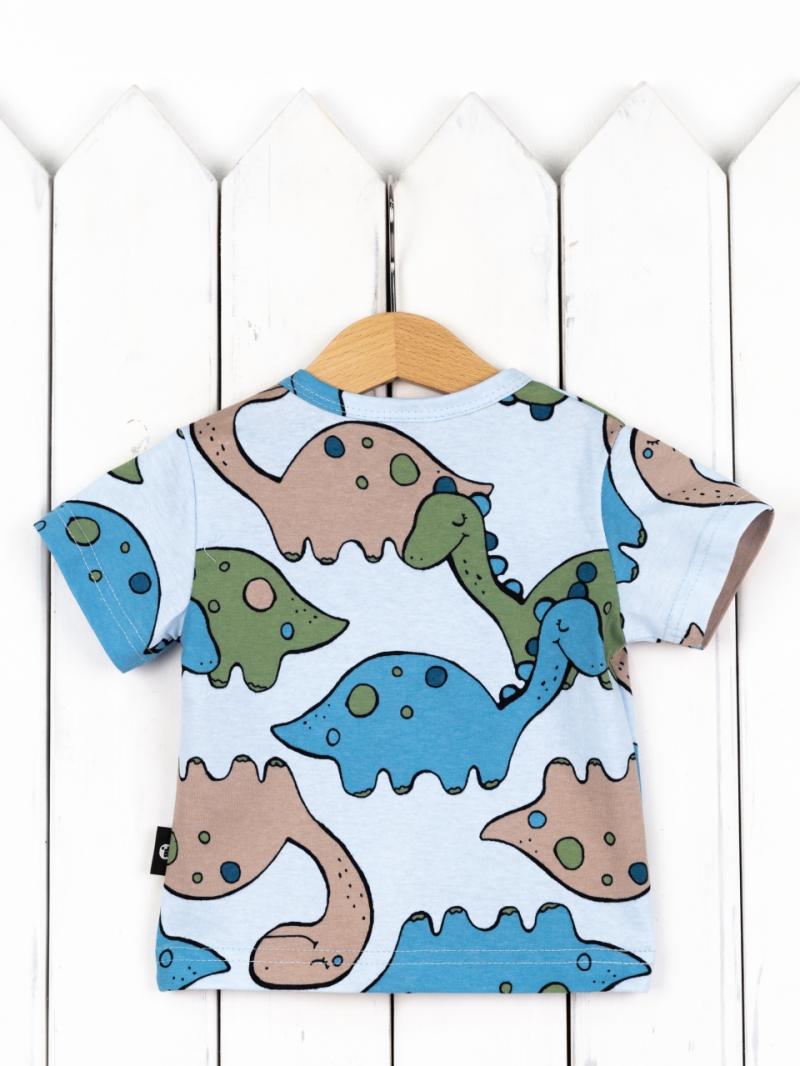 картинка Футболка для мальчика Baby Boom Ф88/18-К Дино на голубом я736 от магазина детских товаров ALiSa