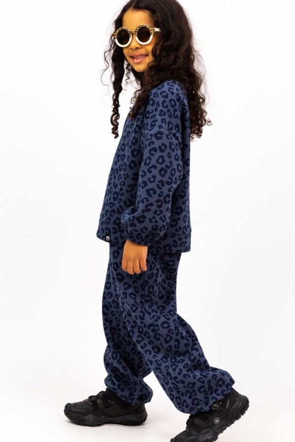 картинка Комплект для девочки Baby Boom КД534/1-Ф Леопард тёмно-синий от магазина детских товаров ALiSa