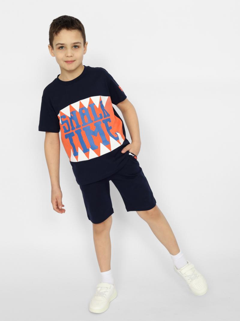 картинка Футболка для мальчика Cherubino CSKB 63552-41-370 Темно-синий от магазина детских товаров ALiSa