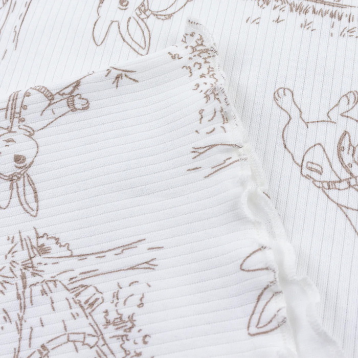 картинка Сорочка для девочки Youlala 1617200201 Молочный зайчики от магазина детских товаров ALiSa