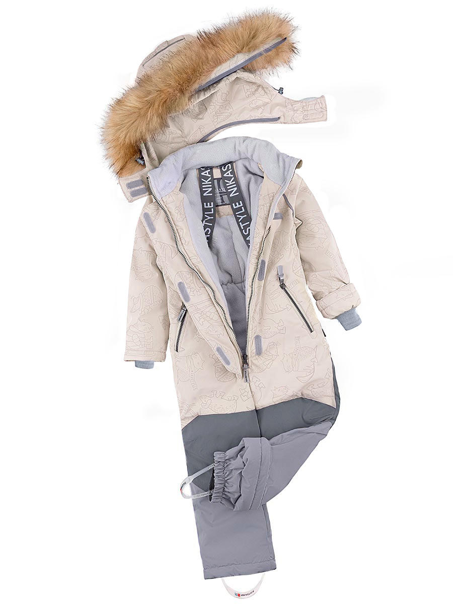 картинка Комбинезон зимний для девочки NIKASTYLE 8з2024 з24 Беж серый от магазина детских товаров ALiSa