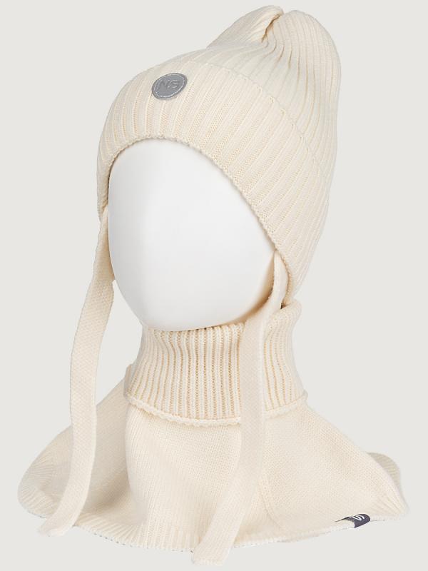 картинка Комплект шапка манишка для девочки NIKASTYLE 12з16025 Молоко от магазина детских товаров ALiSa