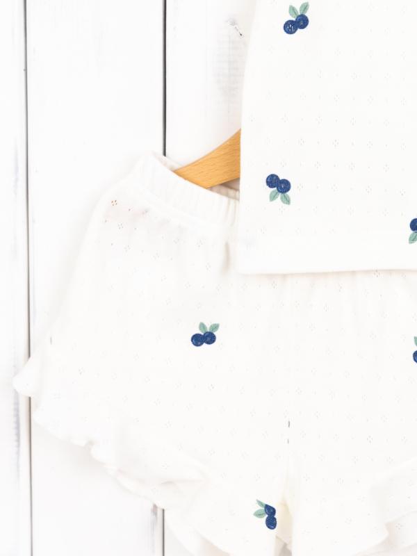 картинка Пижама для девочки Baby Boom КС21/4-Р Ажурная рибана Черника от магазина детских товаров ALiSa