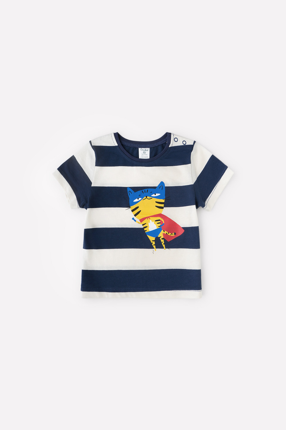 картинка Футболка для мальчика Crockid К 301321 темно-синий, полоска от магазина детских товаров ALiSa