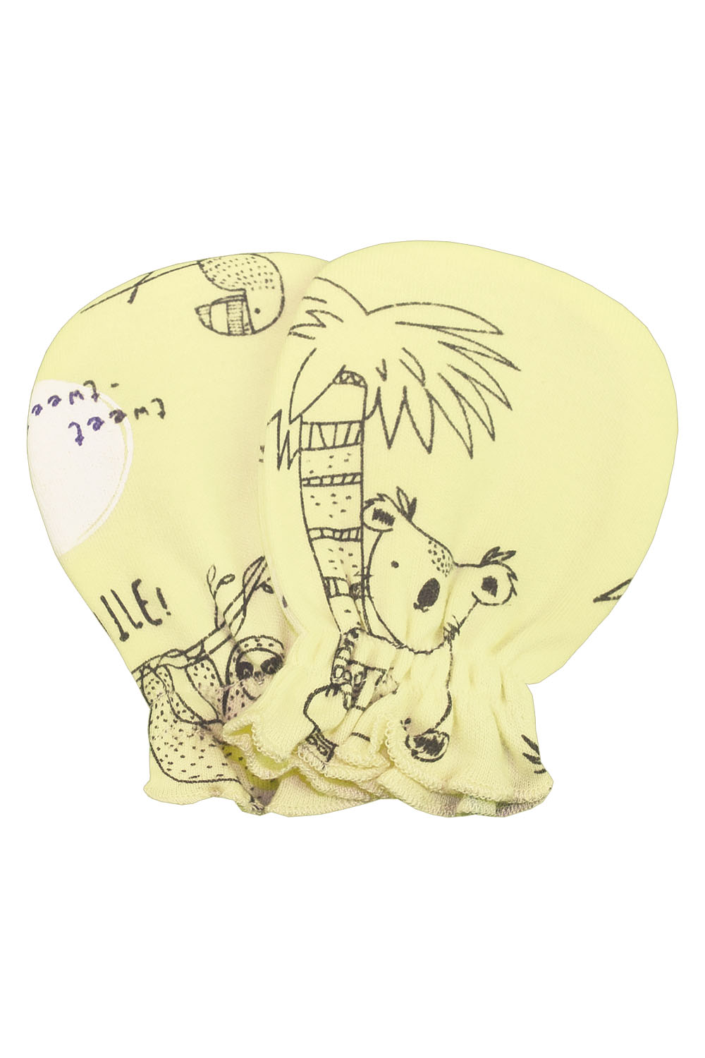 картинка Рукавички для девочки Crockid К 8506 бл. лимонный экзотика от магазина детских товаров ALiSa
