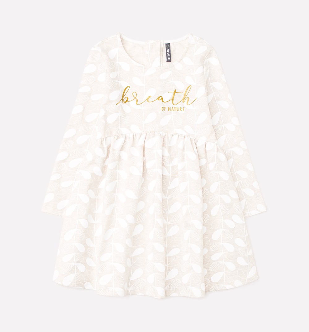 картинка Платье для девочки Crockid КР 5617 светло-бежевый меланж, лианы к255 от магазина детских товаров ALiSa