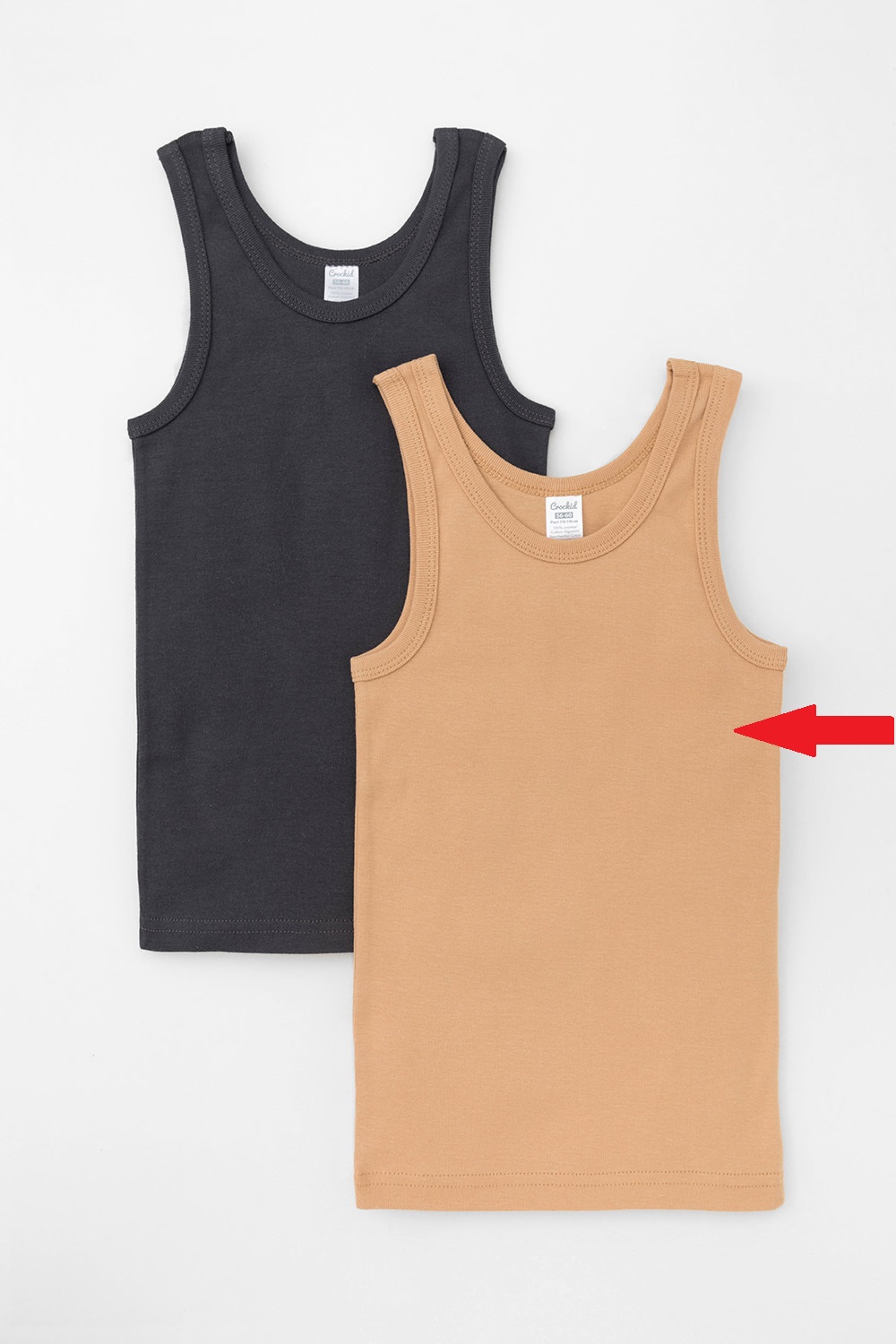 картинка Майка для мальчика Crockid К 1182-2 итальянский песок,темно-серый (песок) от магазина детских товаров ALiSa