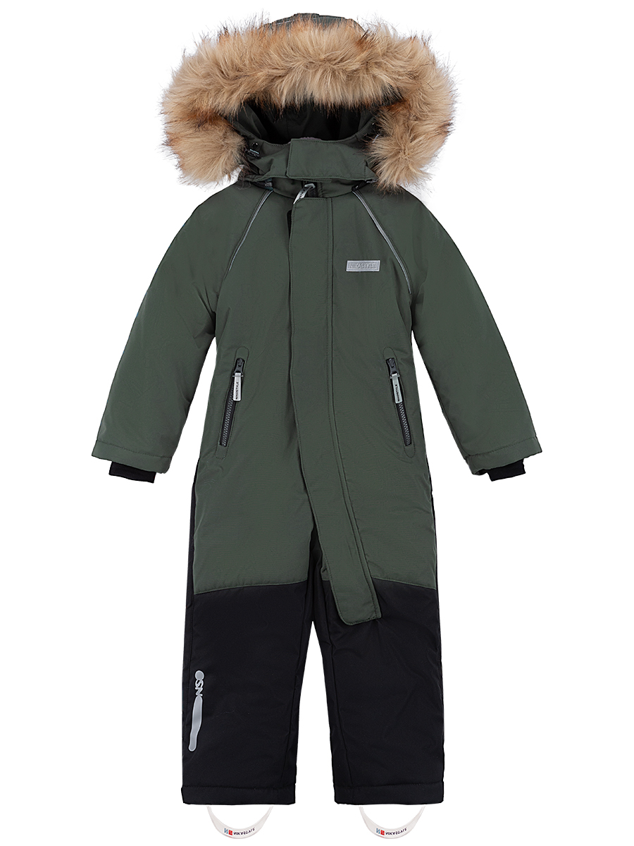 картинка Комбинезон зимний для мальчика NIKASTYLE 8з0124 Хаки черный от магазина детских товаров ALiSa