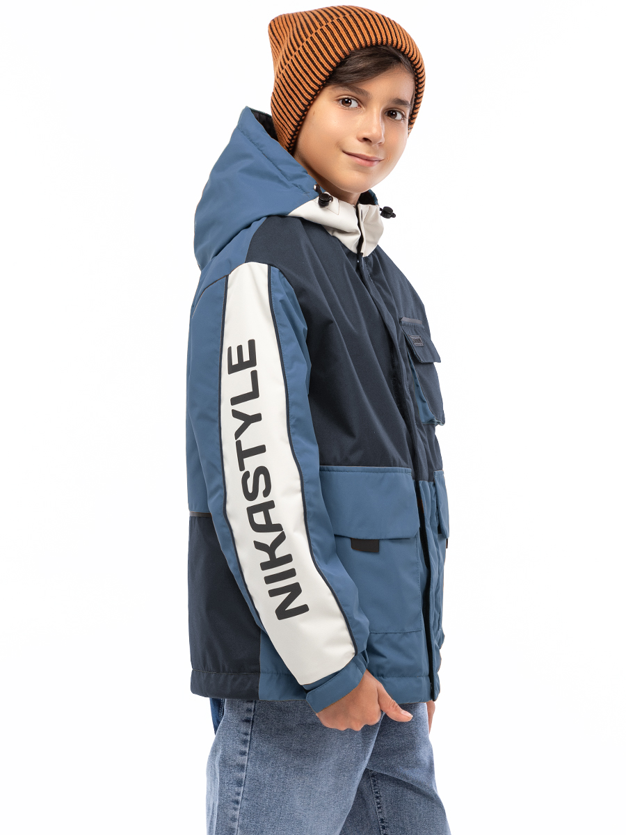 картинка Куртка утеплённая для мальчика NIKASTYLE 4м4525 Графит джинс от магазина детских товаров ALiSa