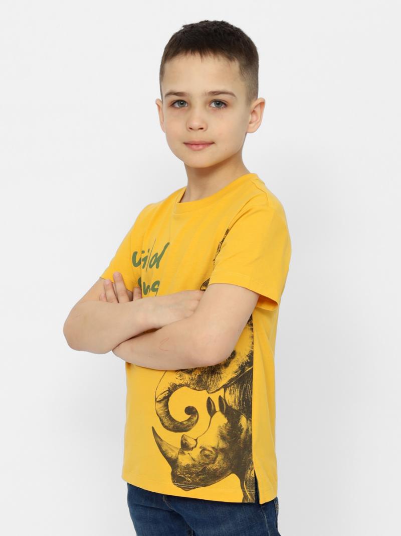 картинка Футболка для мальчика Сherubino CSKB 63555-30-371 Желтый от магазина детских товаров ALiSa