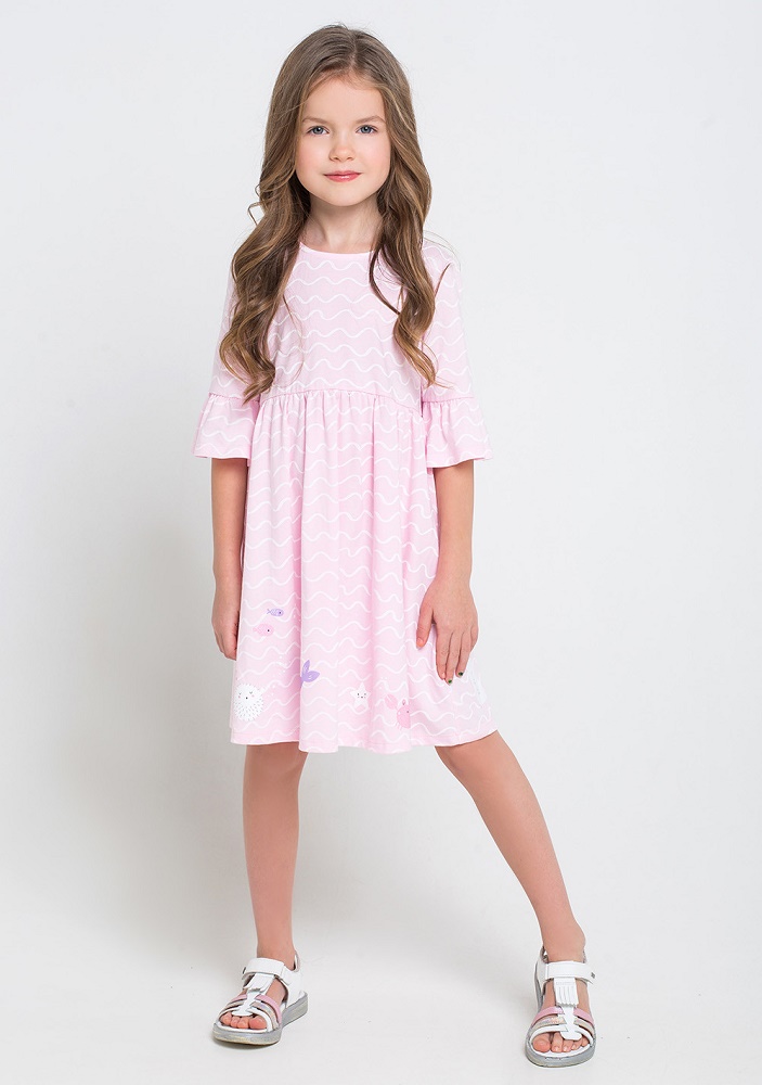 картинка Платье для девочки Crockid КР 5508 волна на розовом облаке к211 от магазина детских товаров ALiSa