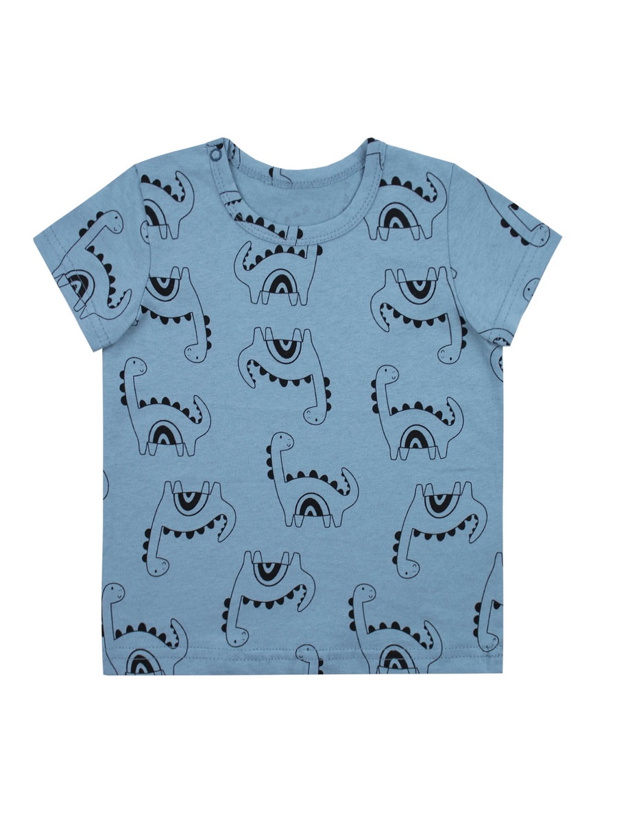 картинка Футболка для мальчика Youlala YLA 0017102402 Голубой, динозавры от магазина детских товаров ALiSa