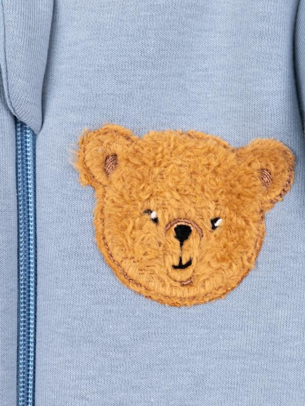 картинка Комбинезон на стопе Baby Boom К381/6-Ф Мишка серо-голубой от магазина детских товаров ALiSa