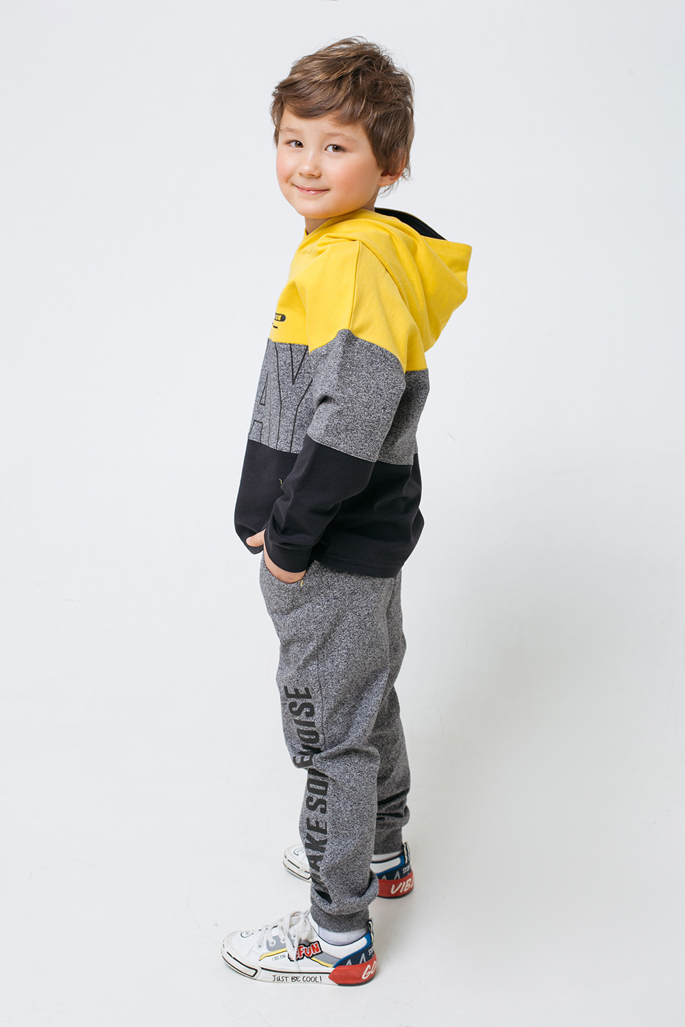 картинка Джемпер для мальчика Crockid КР 301483 горчица, черный к308 от магазина детских товаров ALiSa