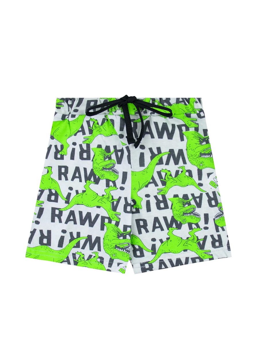 картинка Шорты для мальчика Youlala 0613101501 Серый динозавры от магазина детских товаров ALiSa
